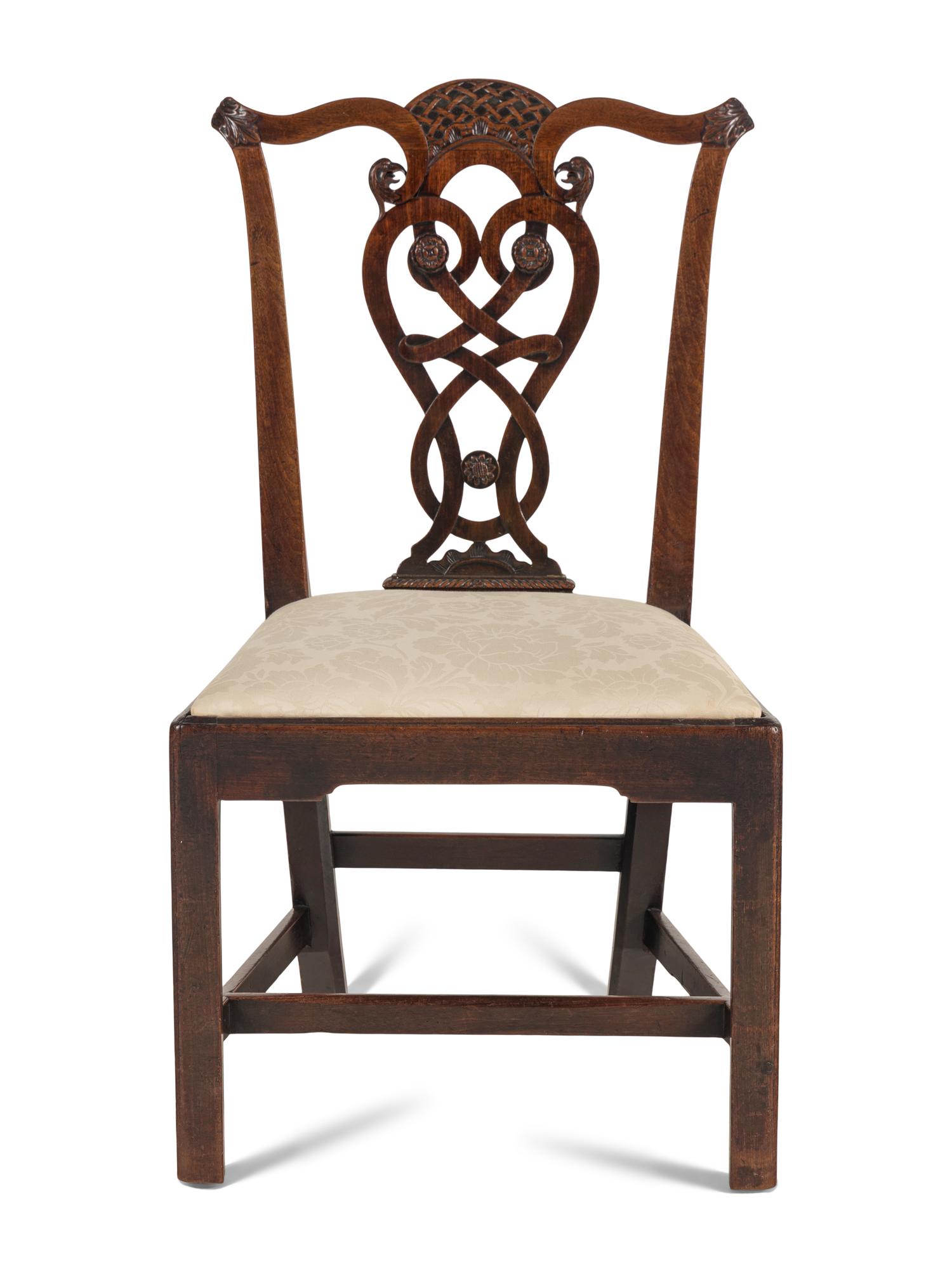 A George III Solid Mahogany Side Chair