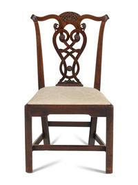 A George III Solid Mahogany Side Chair