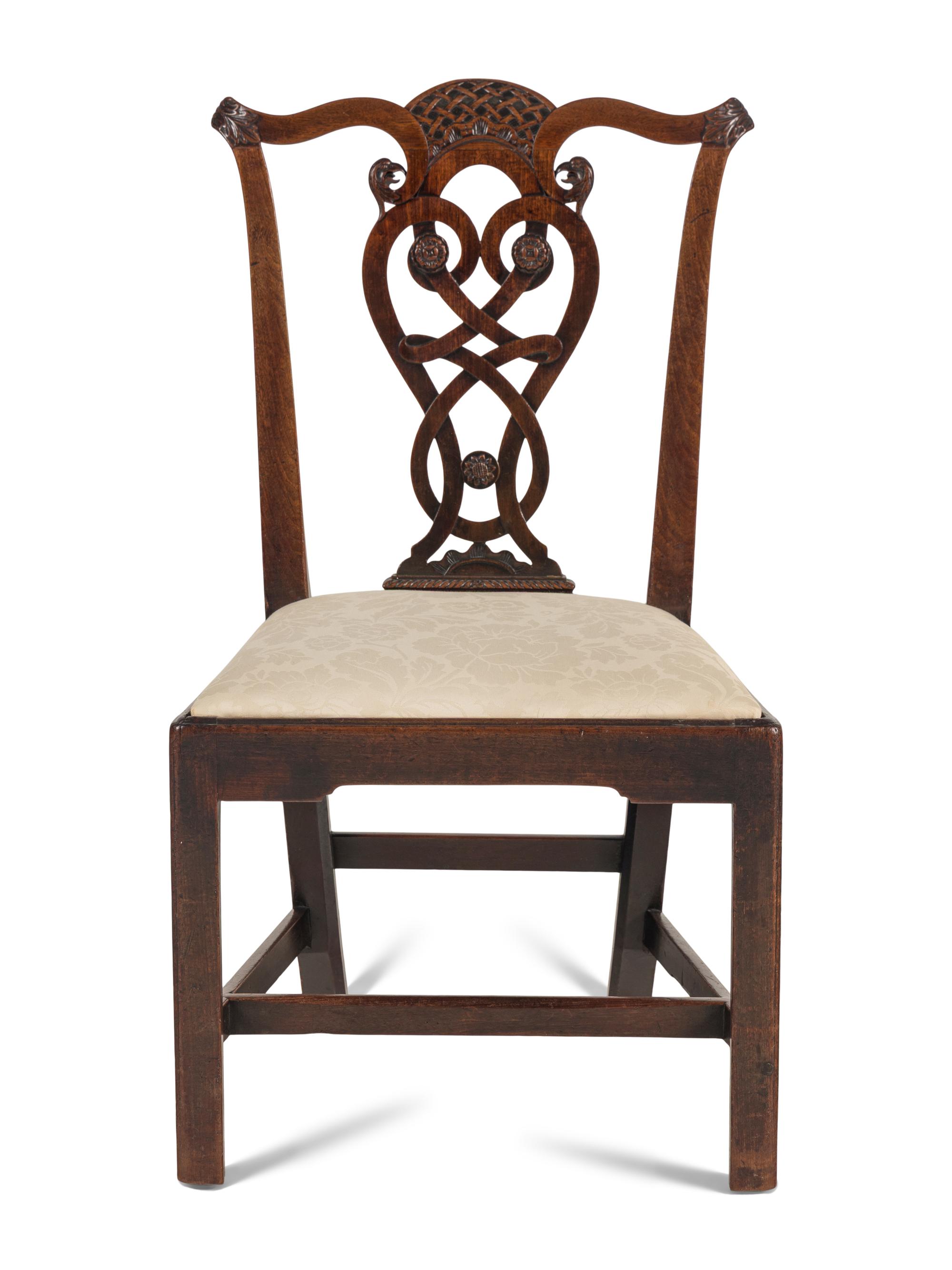 A George III Solid Mahogany Side Chair