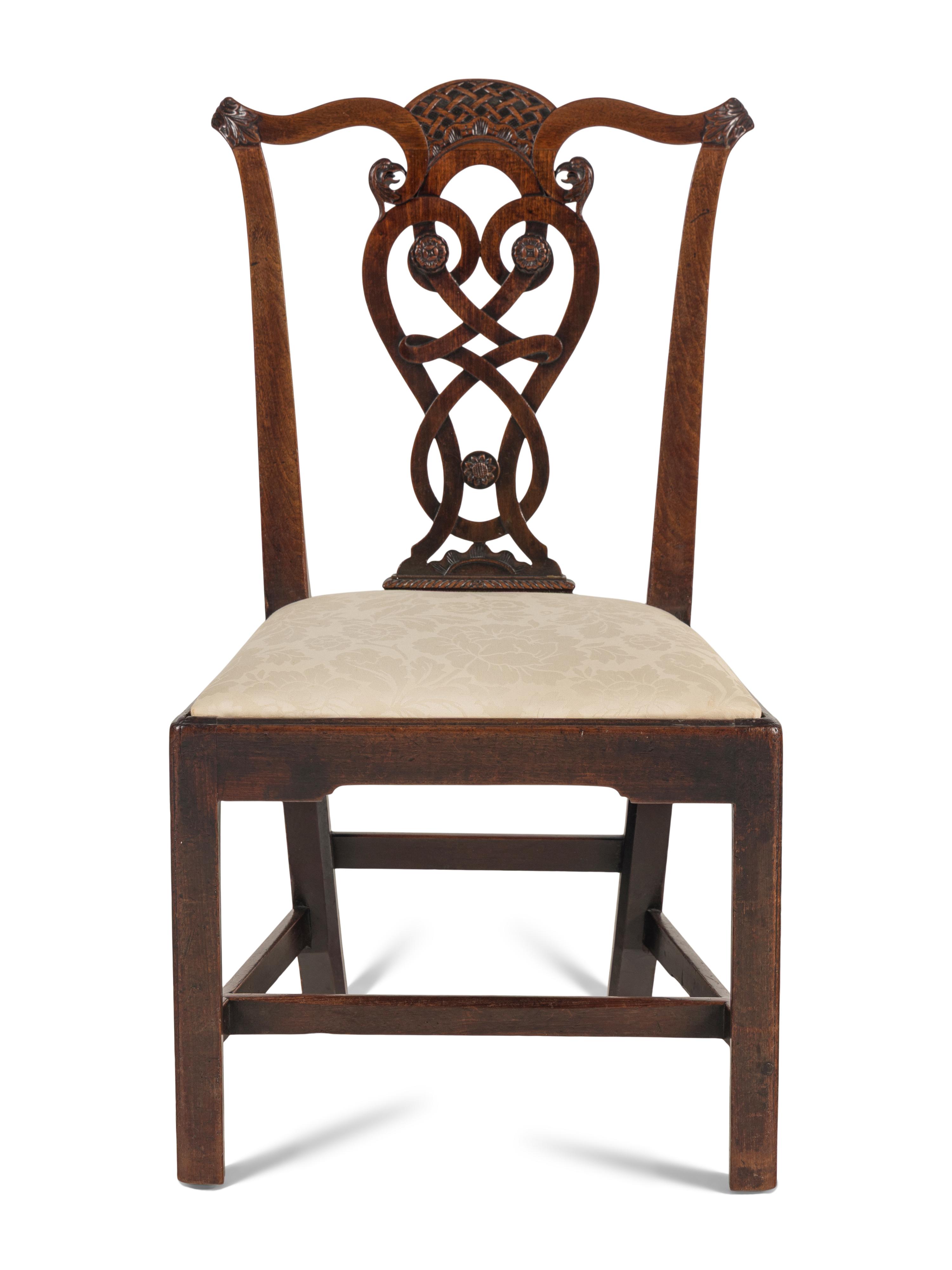 A George III Solid Mahogany Side Chair