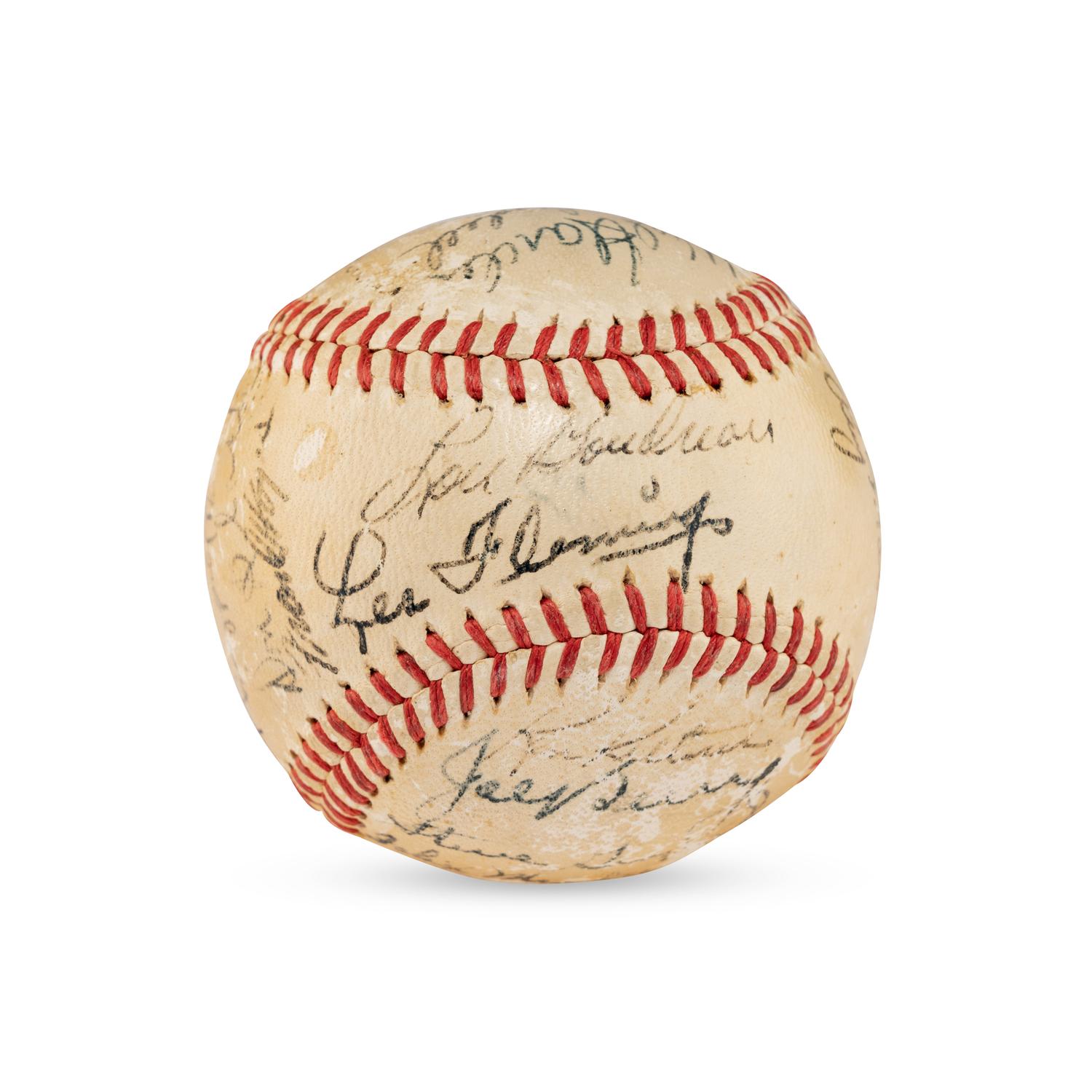A 1947 Cleveland Indians Team Signed Autograph Baseball