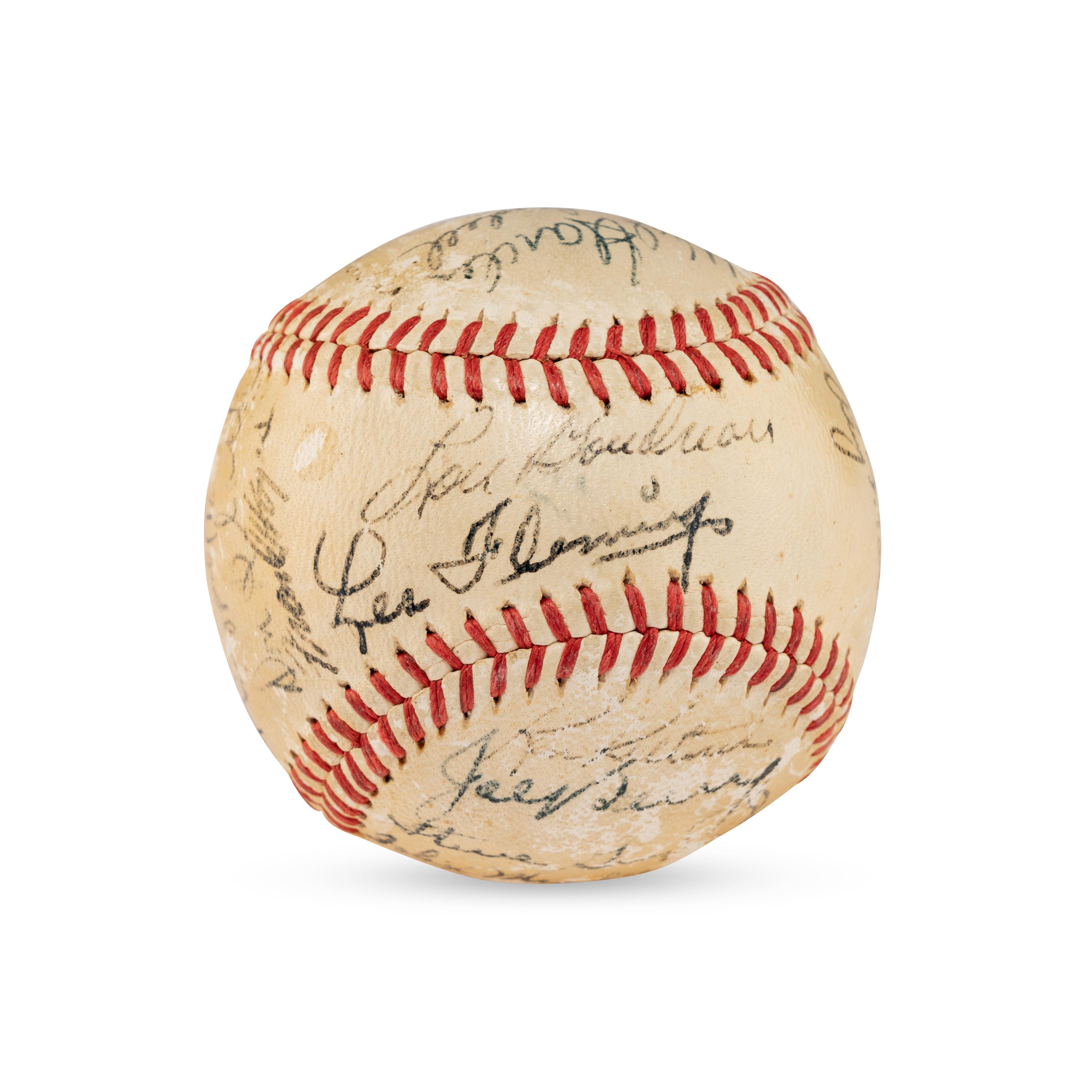 A 1947 Cleveland Indians Team Signed Autograph Baseball