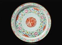 A Chinese famille rose-decorated porcelain large stand 粉彩瓷底座