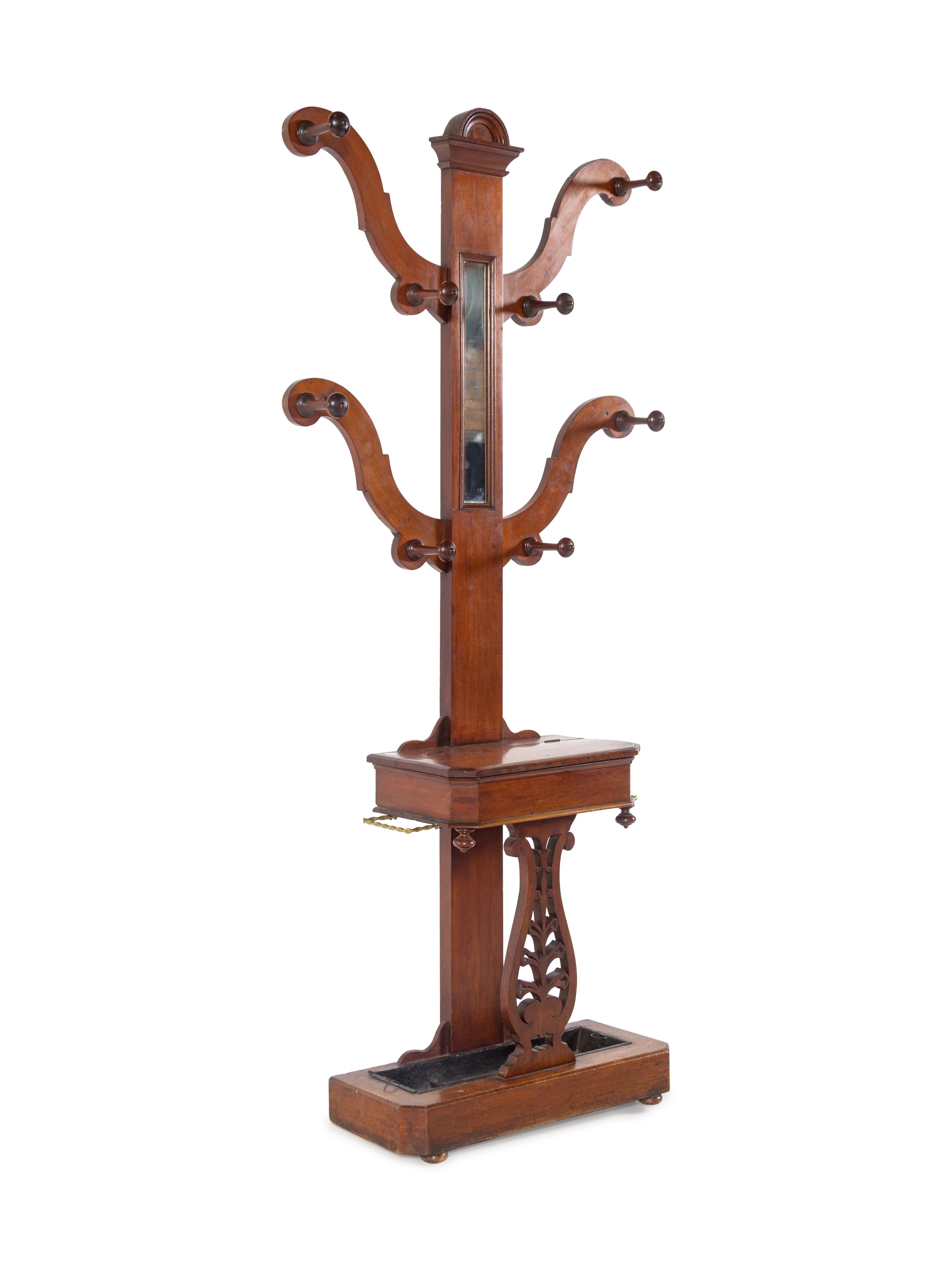 A Biedermeier Mahogany Hall Tree