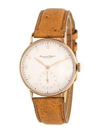 IWC, 14K YELLOW GOLD WATCH WITH IWC BUCKLE