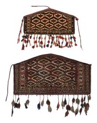 Two Persian Woven Wool Asmalyks