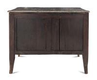 A Louis XVI Kingwood and Marquetry Marble-Top Commode