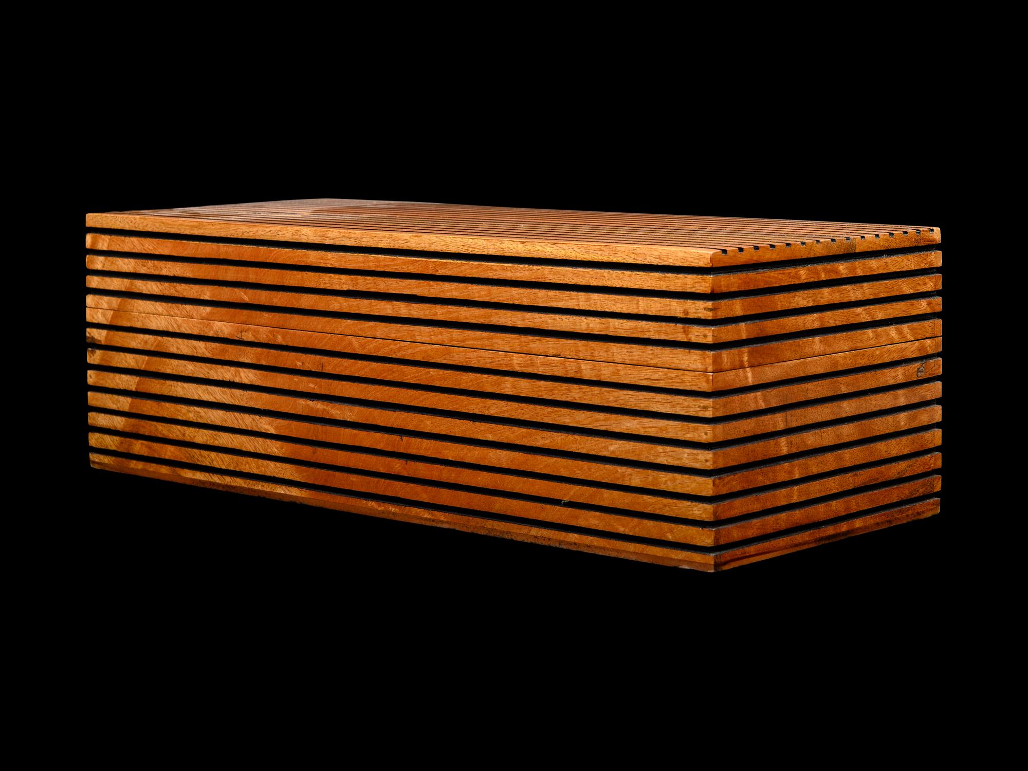 A Group of Five Carved Bowls and a Table Box