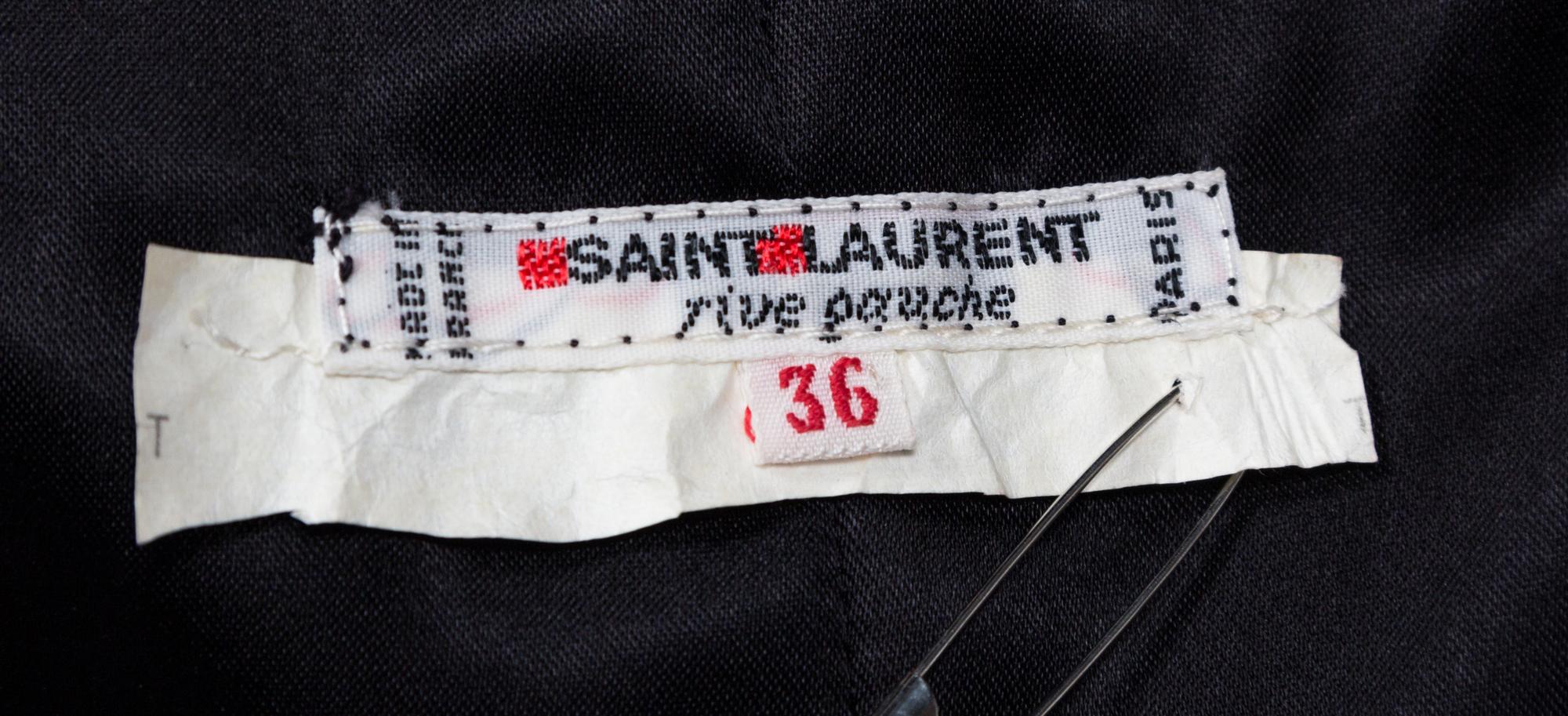 An Yves Saint Laurent Black Velvet Tank, Size 36.