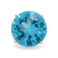 Blue Topaz and White Gold Ring