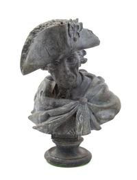 A Continental Cast Metal Bust, Height 18 inches.