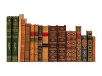 [BINDINGS]. A group of 14 titles, including: