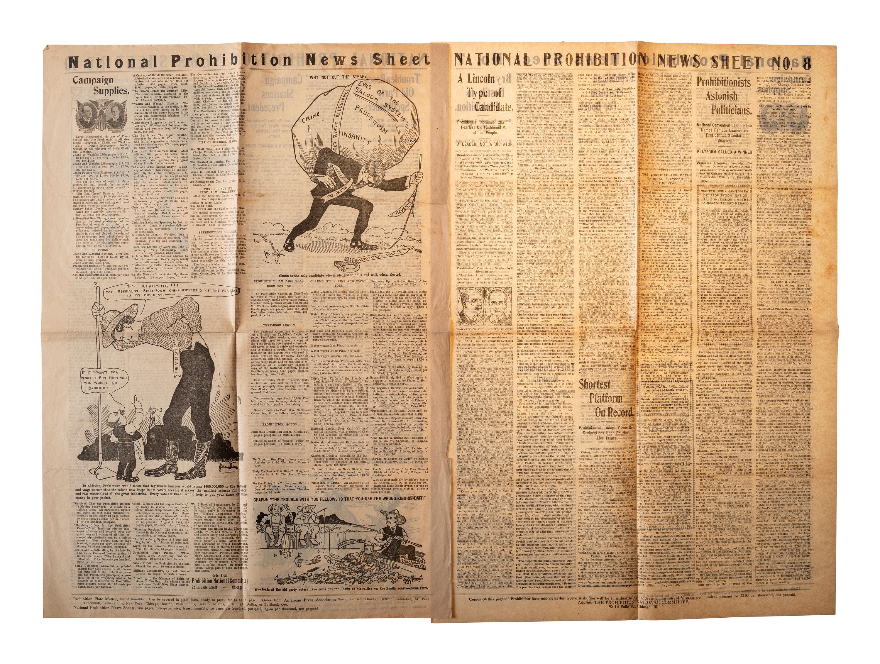 [POLITICS]. A diverse group of 19th-century ephemera, incl. politics, agriculture, and commerce.