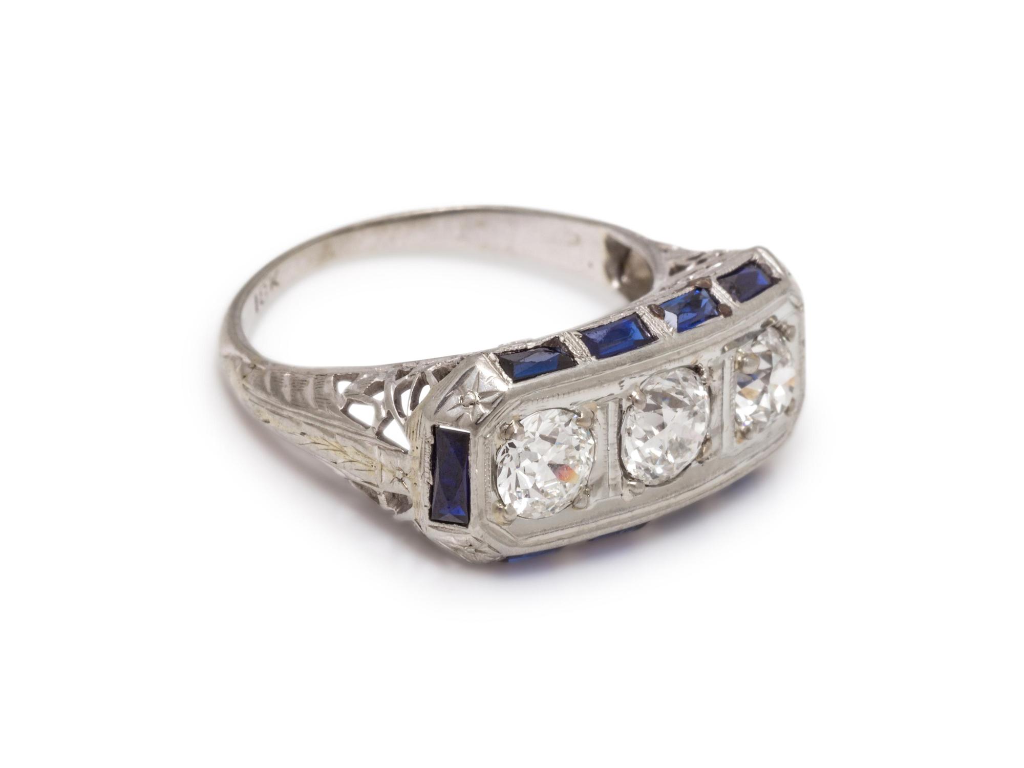 DIAMOND AND SAPPHIRE RING