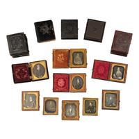 [Early Photography] Group of 36 Sixth Plate Daguerreotypes of Women