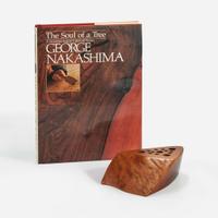 George Nakashima Walnut Pen and Pencil Holder, New Hope, Pennsylvania, 1984