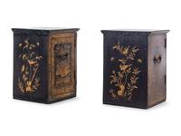 A Pair of Chinese Export Lacquered Cabinets