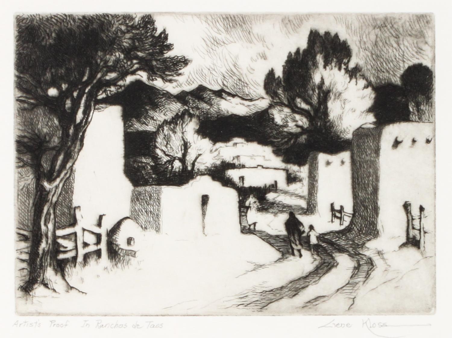 Gene Kloss, (American, 1903-1996), In Ranchos de Taos and January Morning