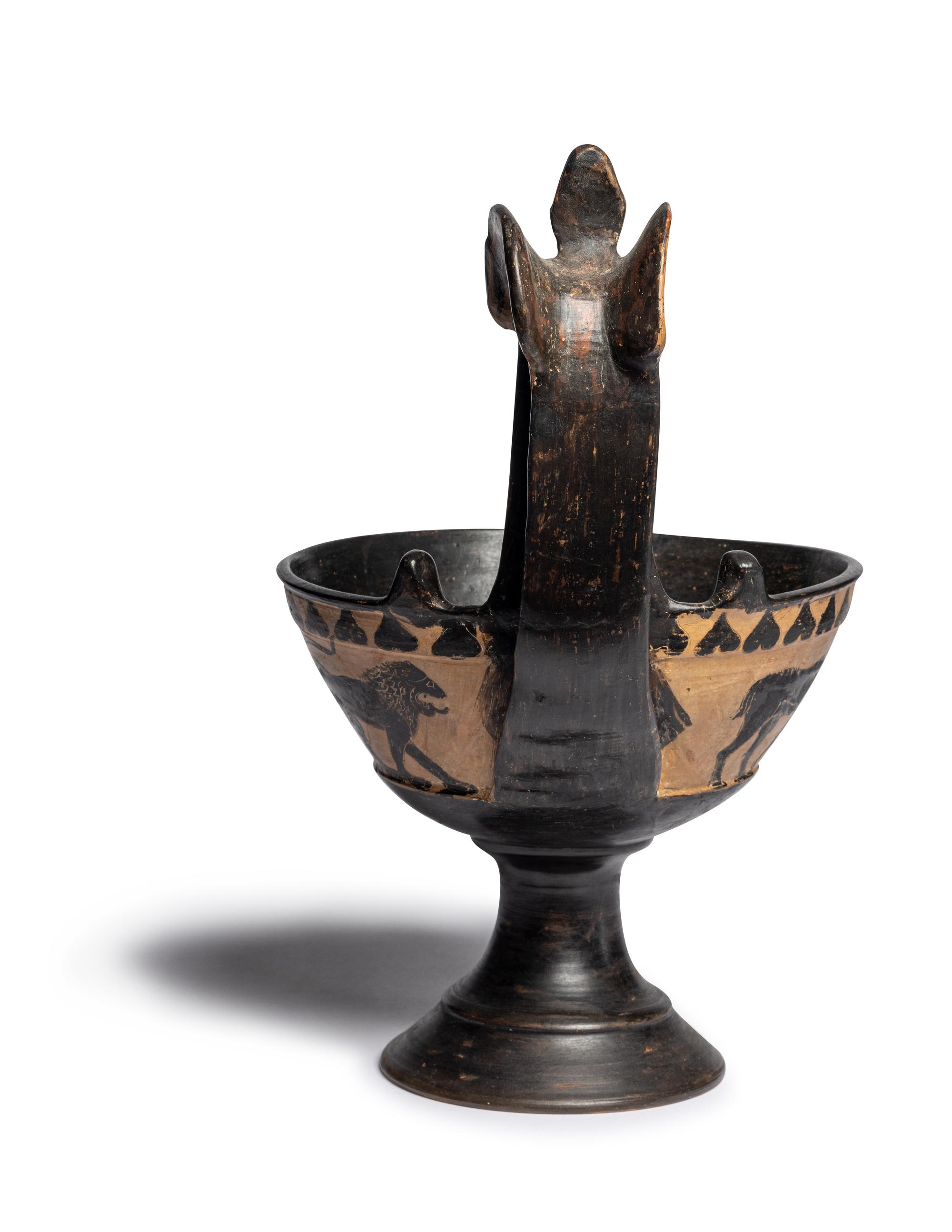 An Etruscan Black-figured Kyathos