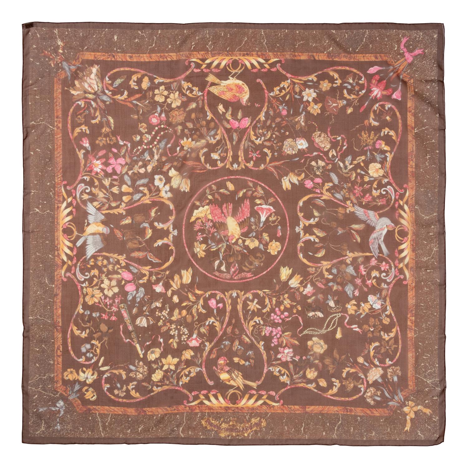 Three Hermès 90cm Silk Chiffon Scarves