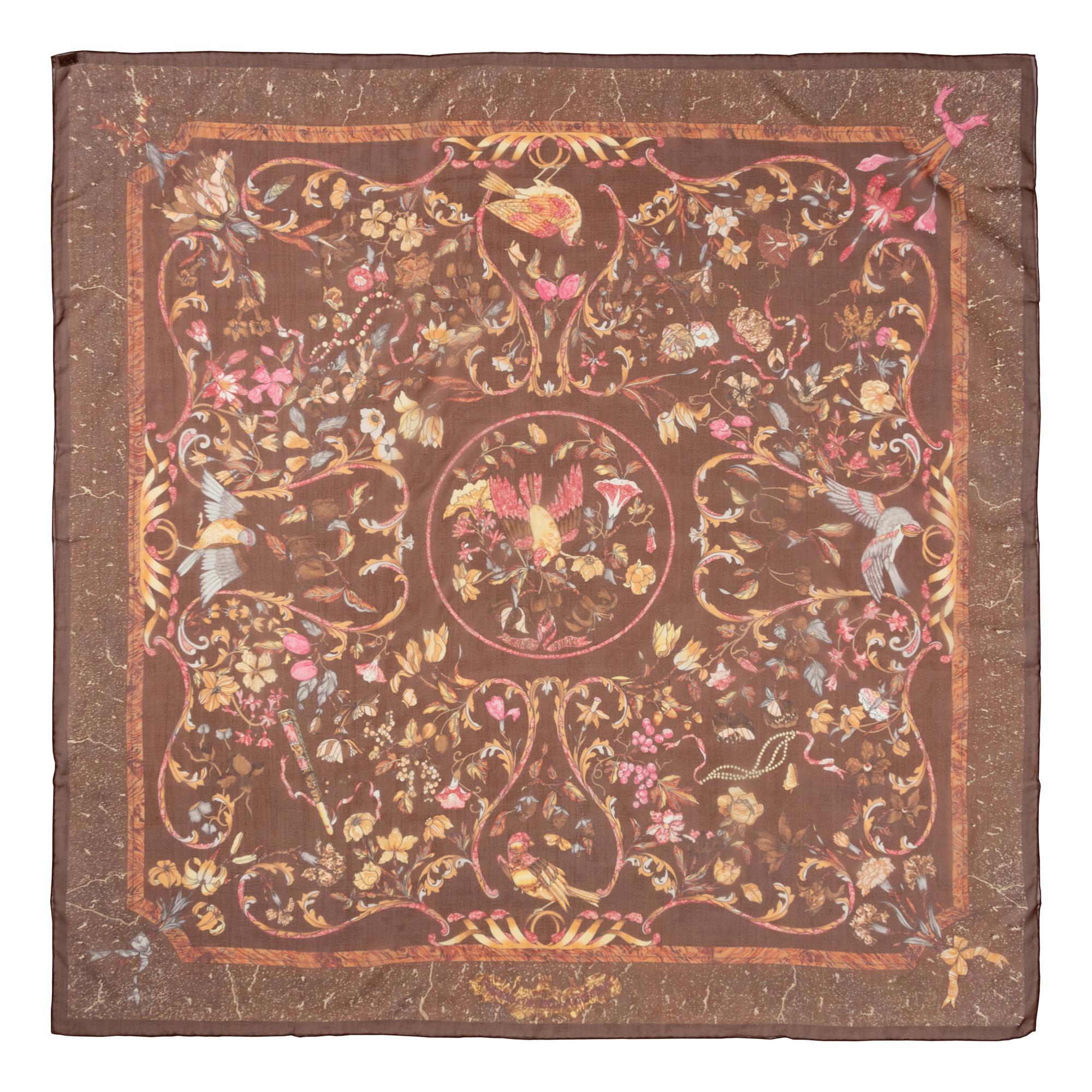 Three Hermès 90cm Silk Chiffon Scarves
