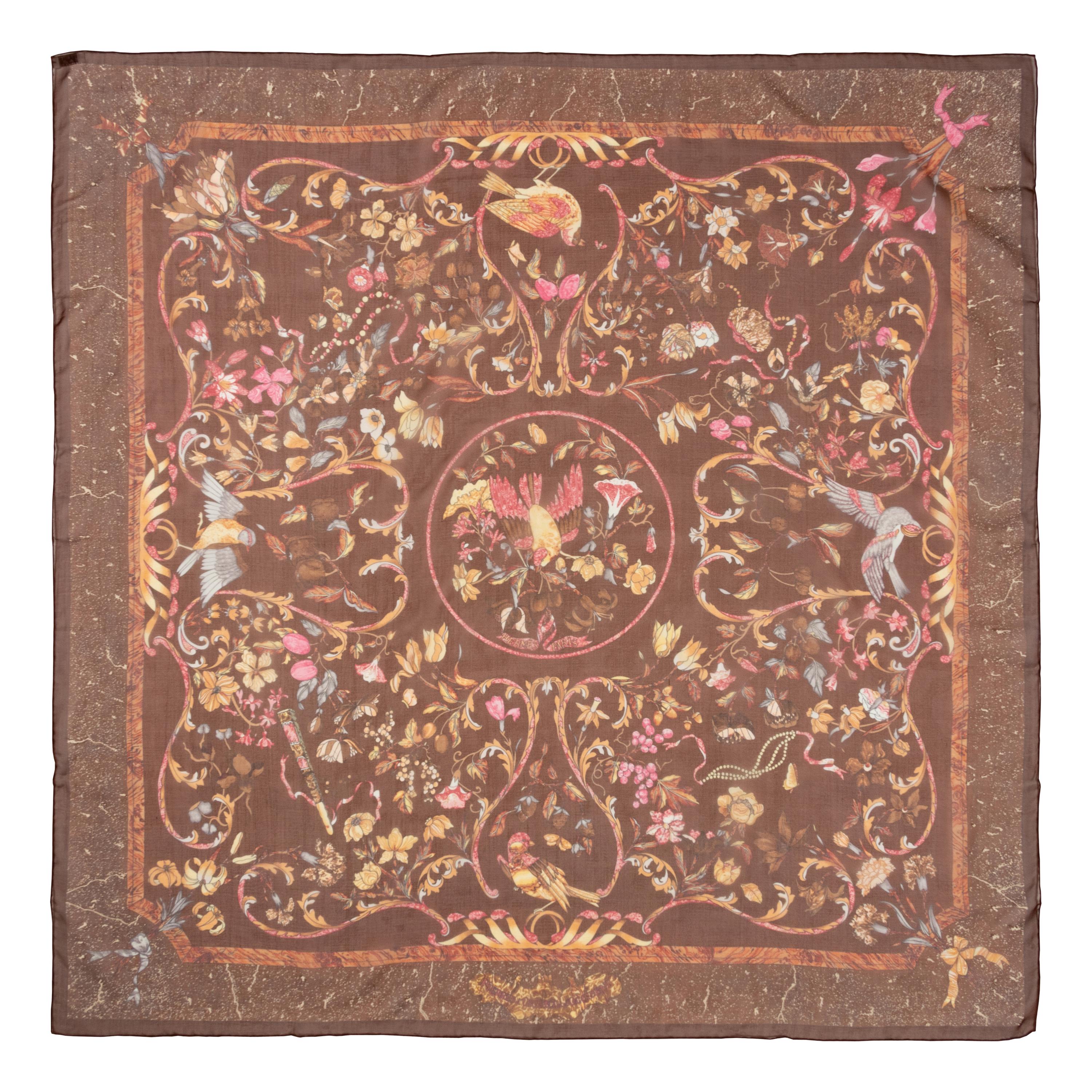 Three Hermès 90cm Silk Chiffon Scarves
