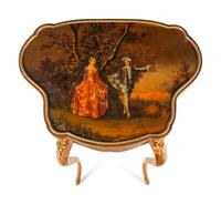 A Louis XV Style Vernis Martin Side Table