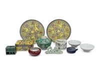 11 Chinese Famille Rose Porcelain Articles
