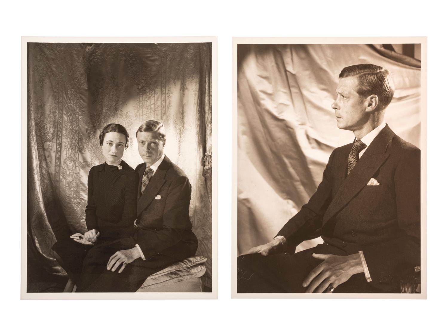 [ROYALTY]. WINDSOR, Edward, Duke of (1894-1972, "Edward VIII, King of England"). WINDSOR, Wallis Simpson, Duchess of (1896-1986). Photograph signed ("Wallis Windsor" and "Edward Duke of Windsor").