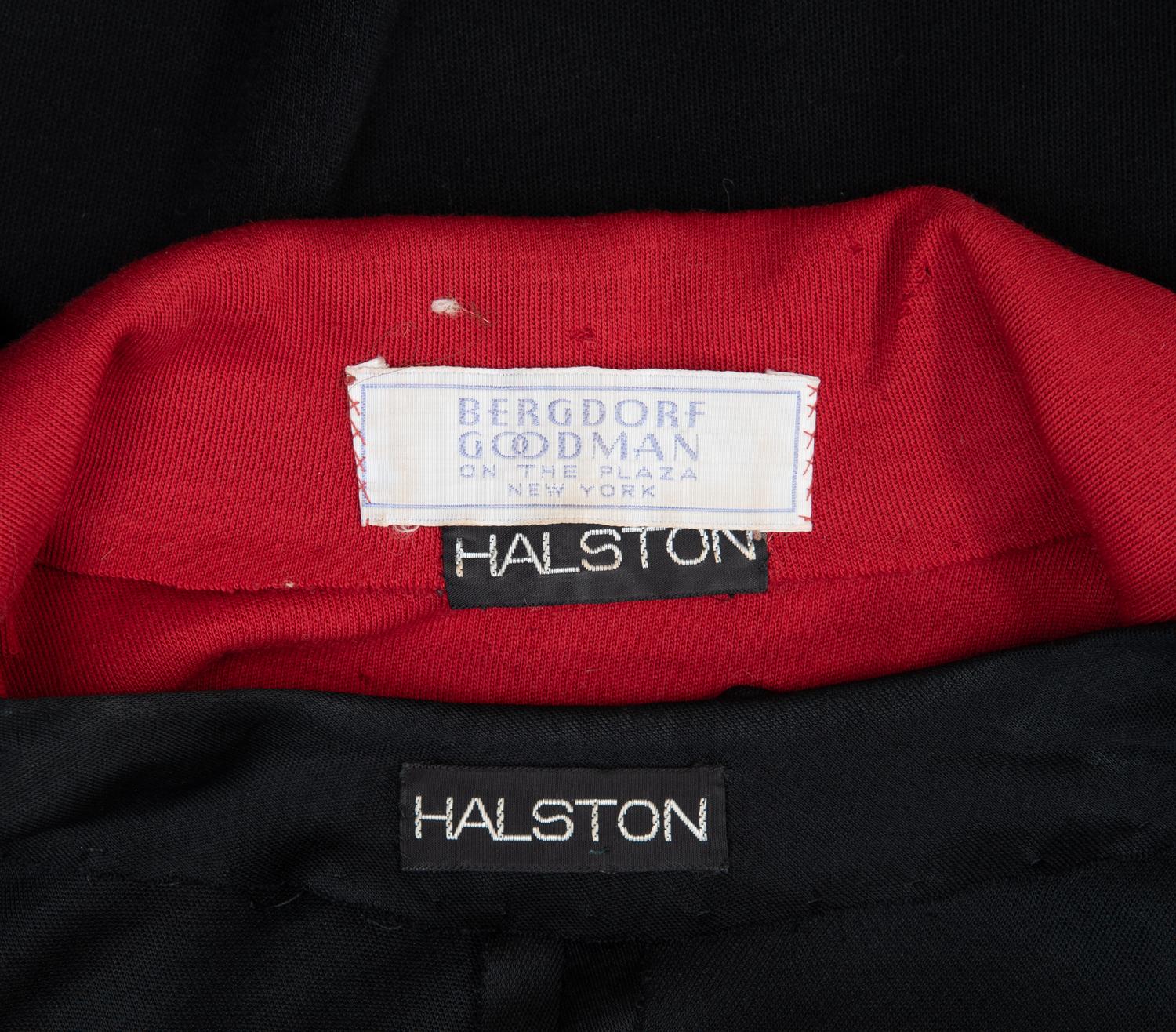Two Halston Items: One Top, One Coat, 1970s
