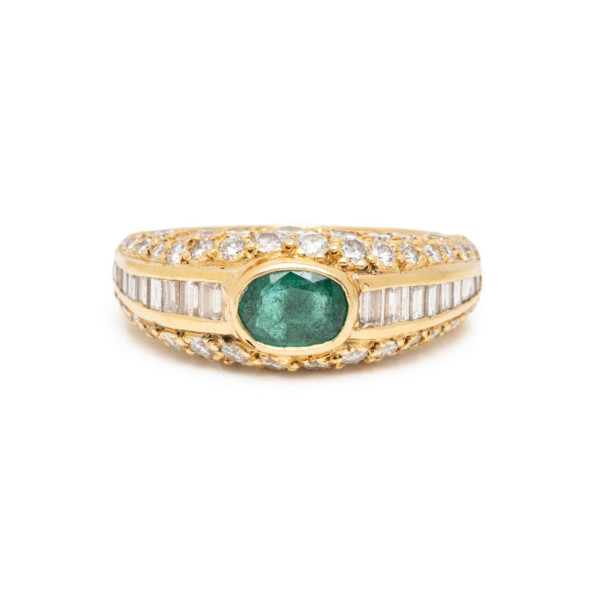 EMERALD AND DIAMOND RING