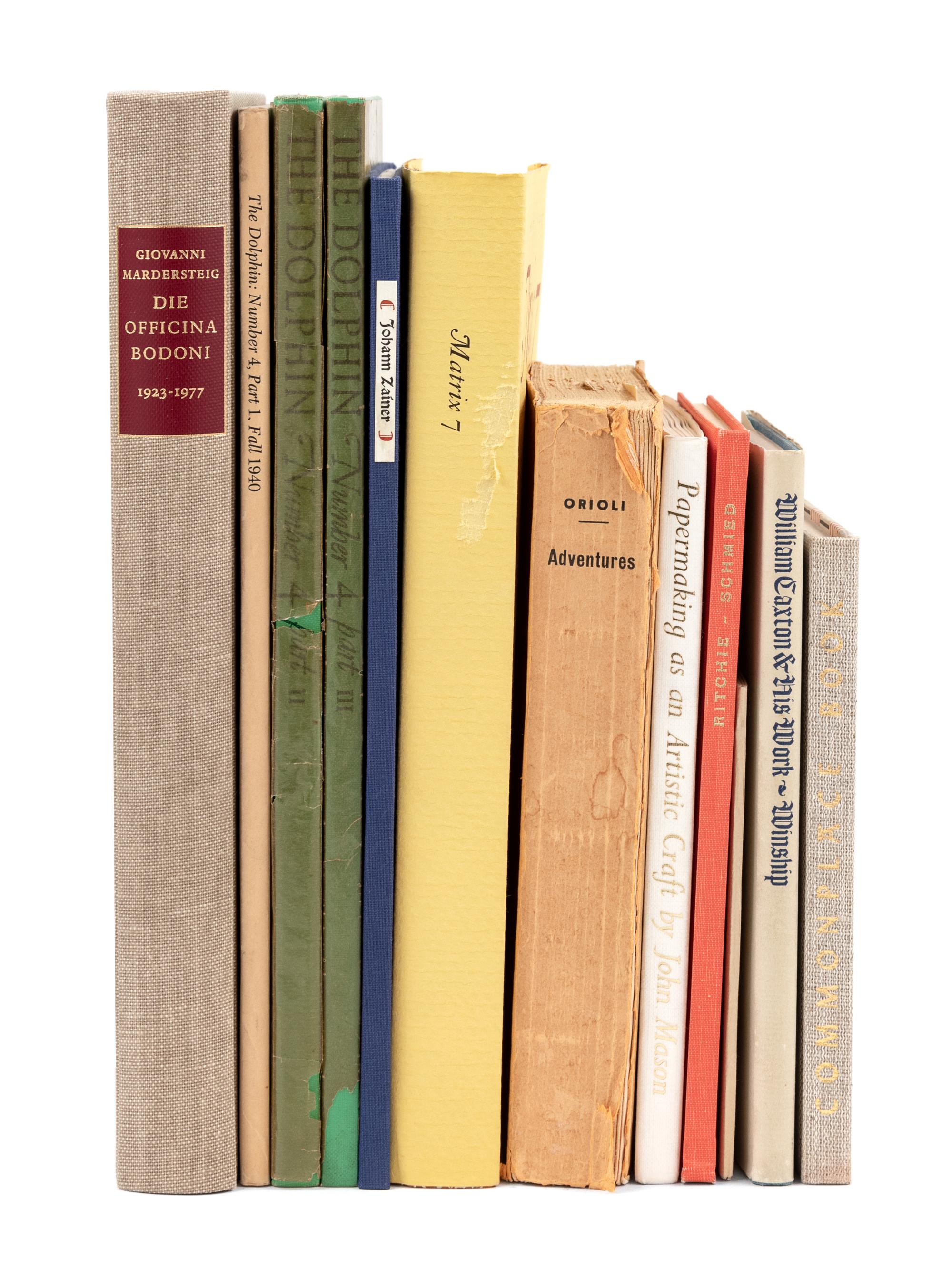 [FINE PRESS]. A group of 10 Books about Books, comprising: