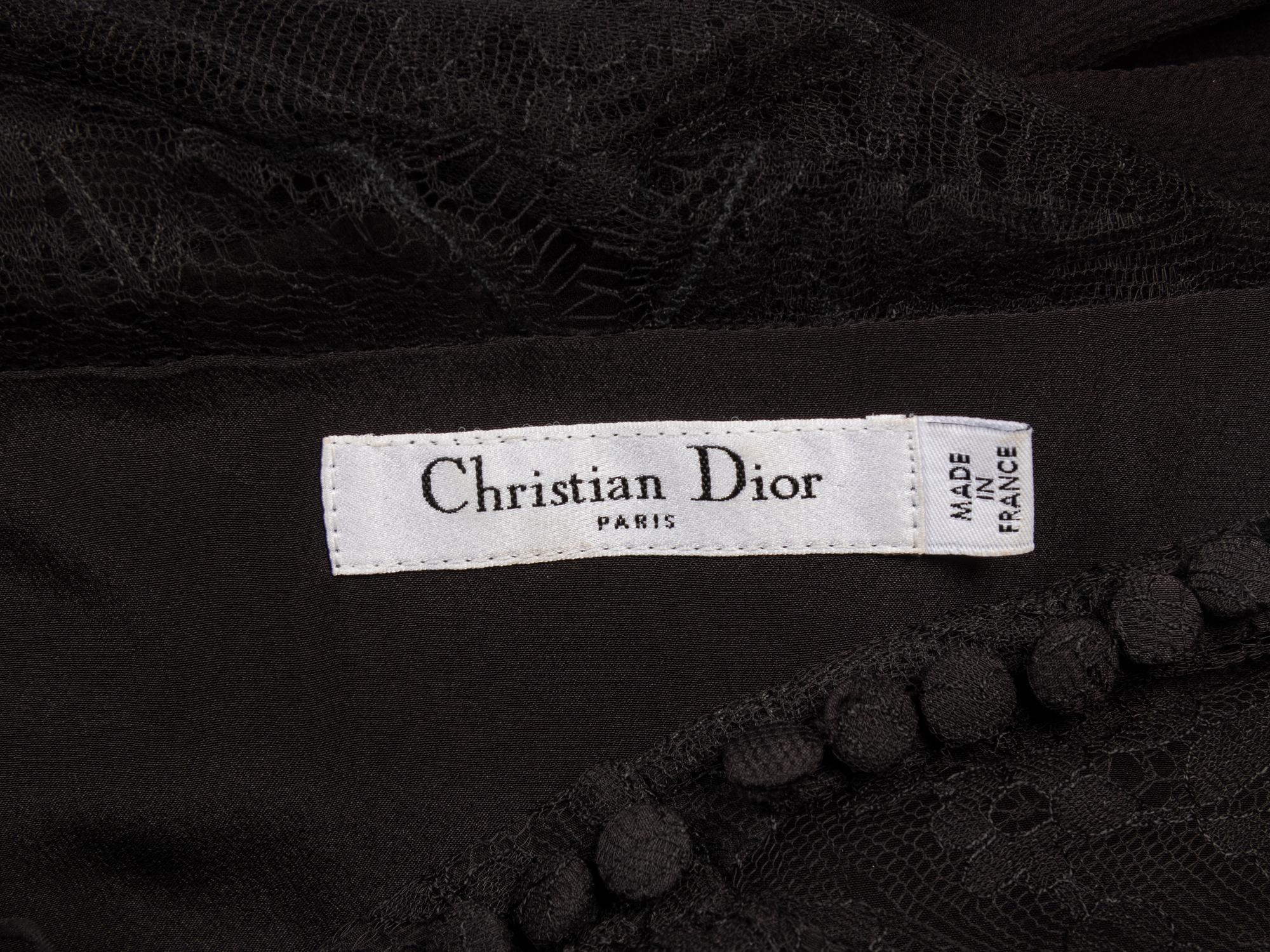 Christian Dior by John Galliano, Black Chantilly Lace Gown, 2009