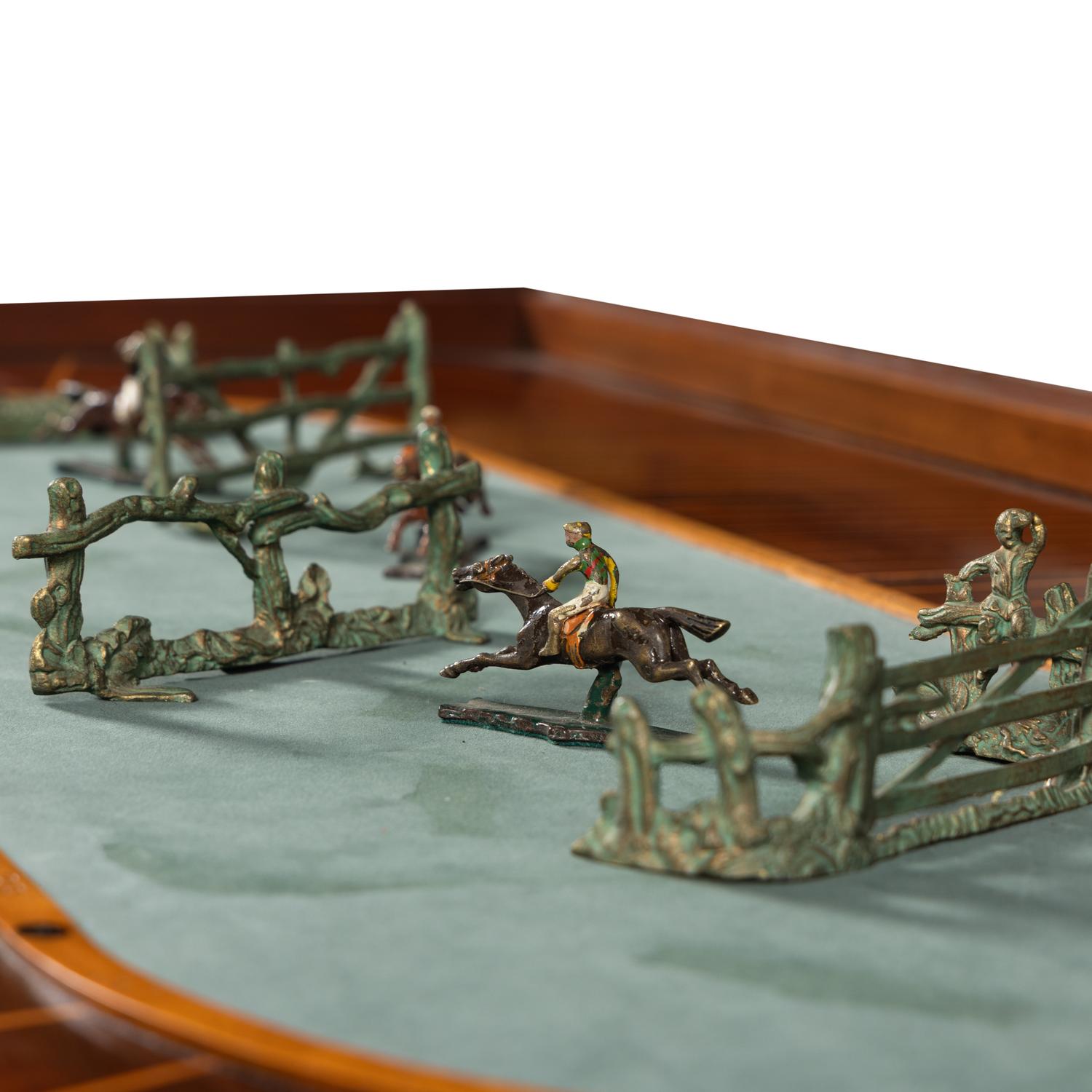 An English Mahogany Steeplechase Game Board Adapted as a Low Table