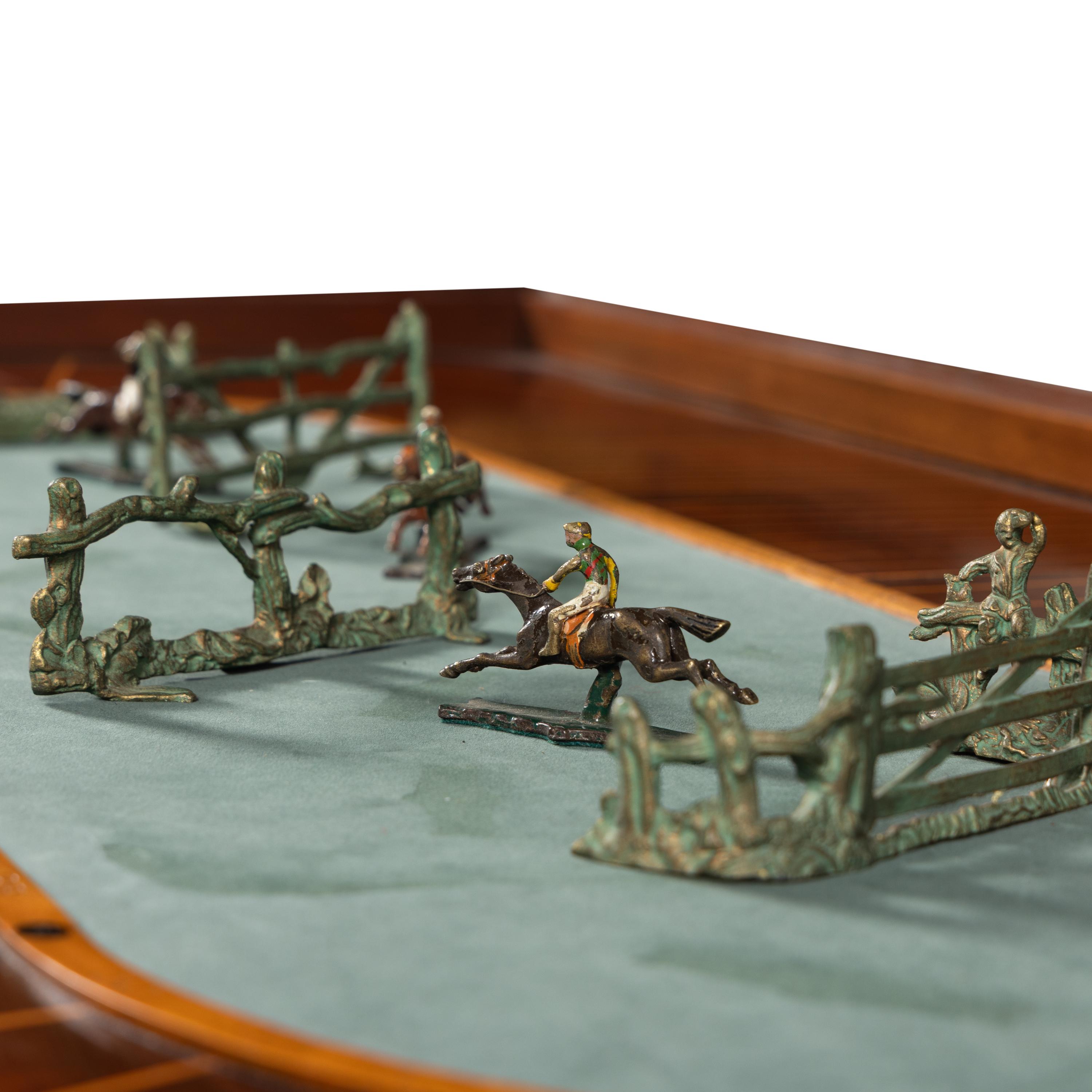 An English Mahogany Steeplechase Game Board Adapted as a Low Table