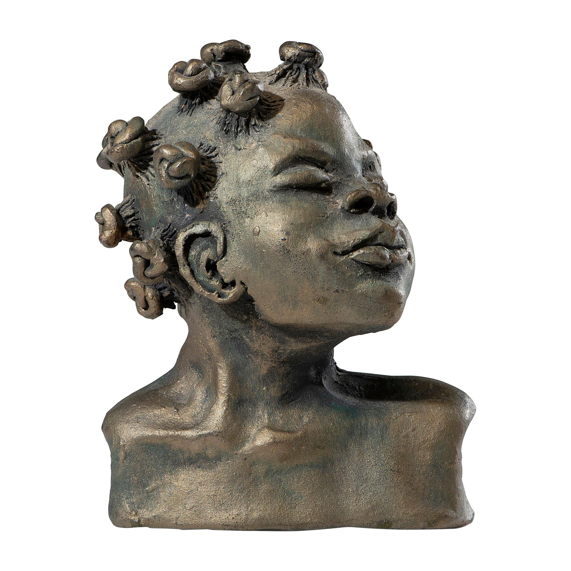 [African Americana] Bust Sculpture of a African American Female Subject