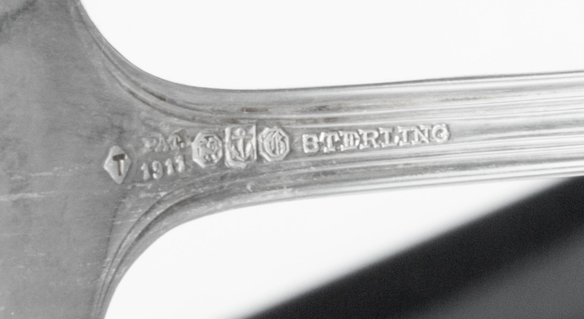 An American Silver Partial Flatware Service, Gorham Mfg. Co., Providence, RI, Second Half 20th Century, Plymouth pattern with a script
