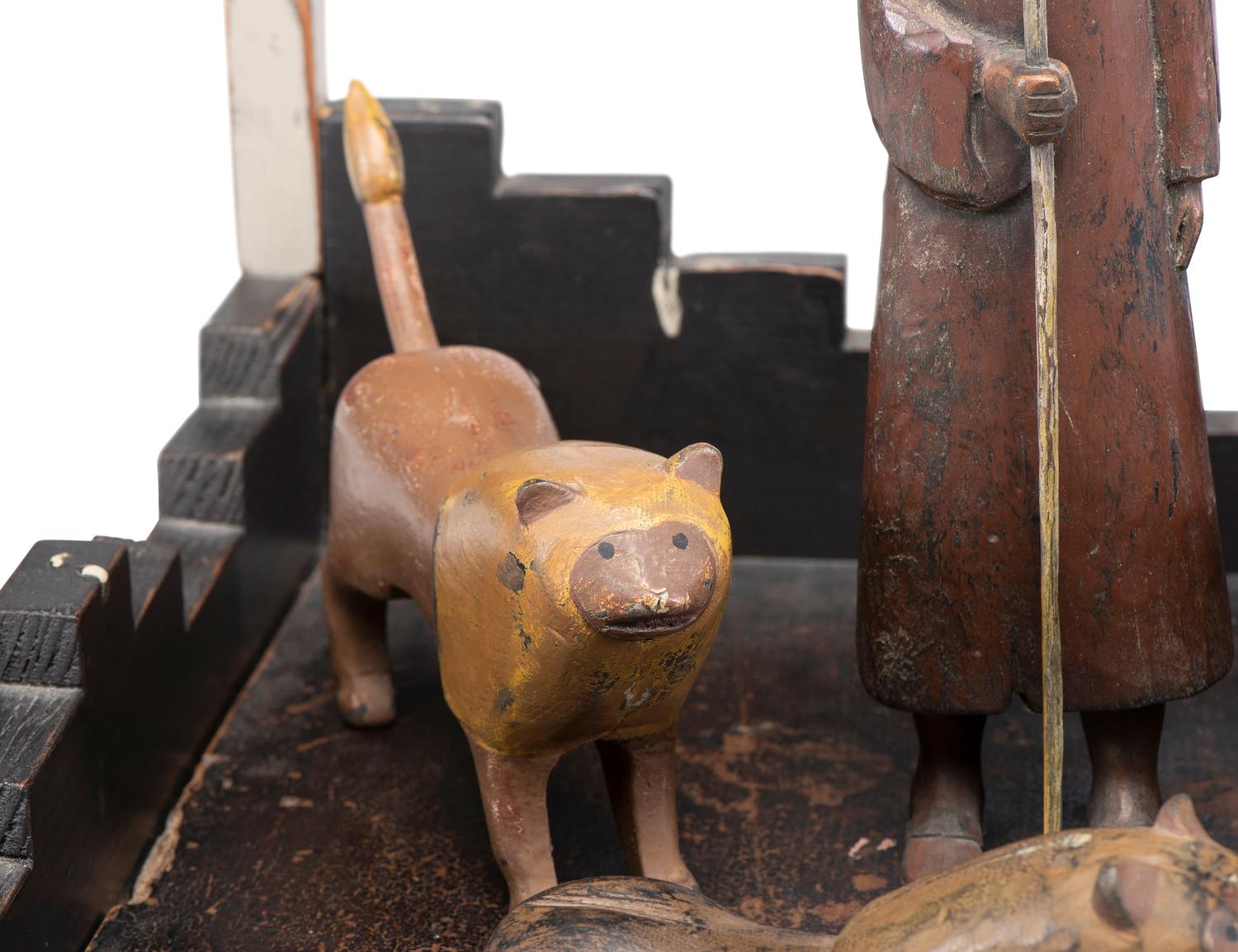 A Carved and Painted Folk Art Group by Steve Armstrong (b. 1945)