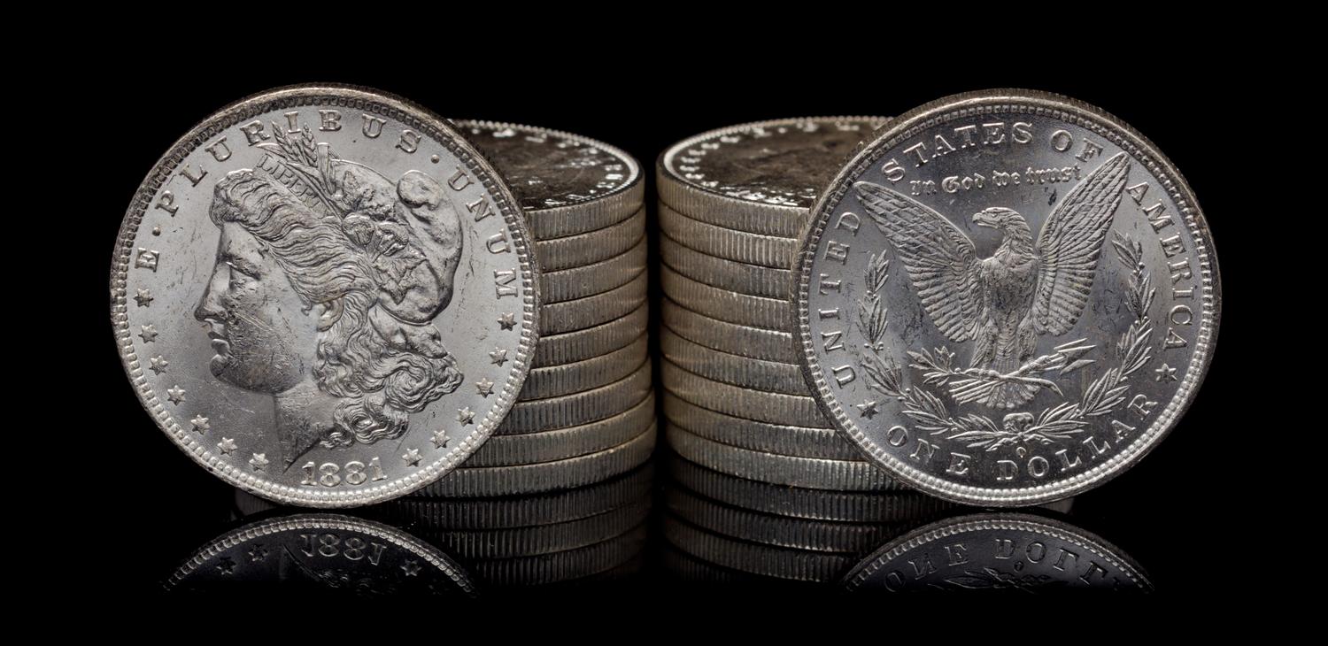 A Group of Twenty United States 1881-O Morgan Silver Dollar Coins