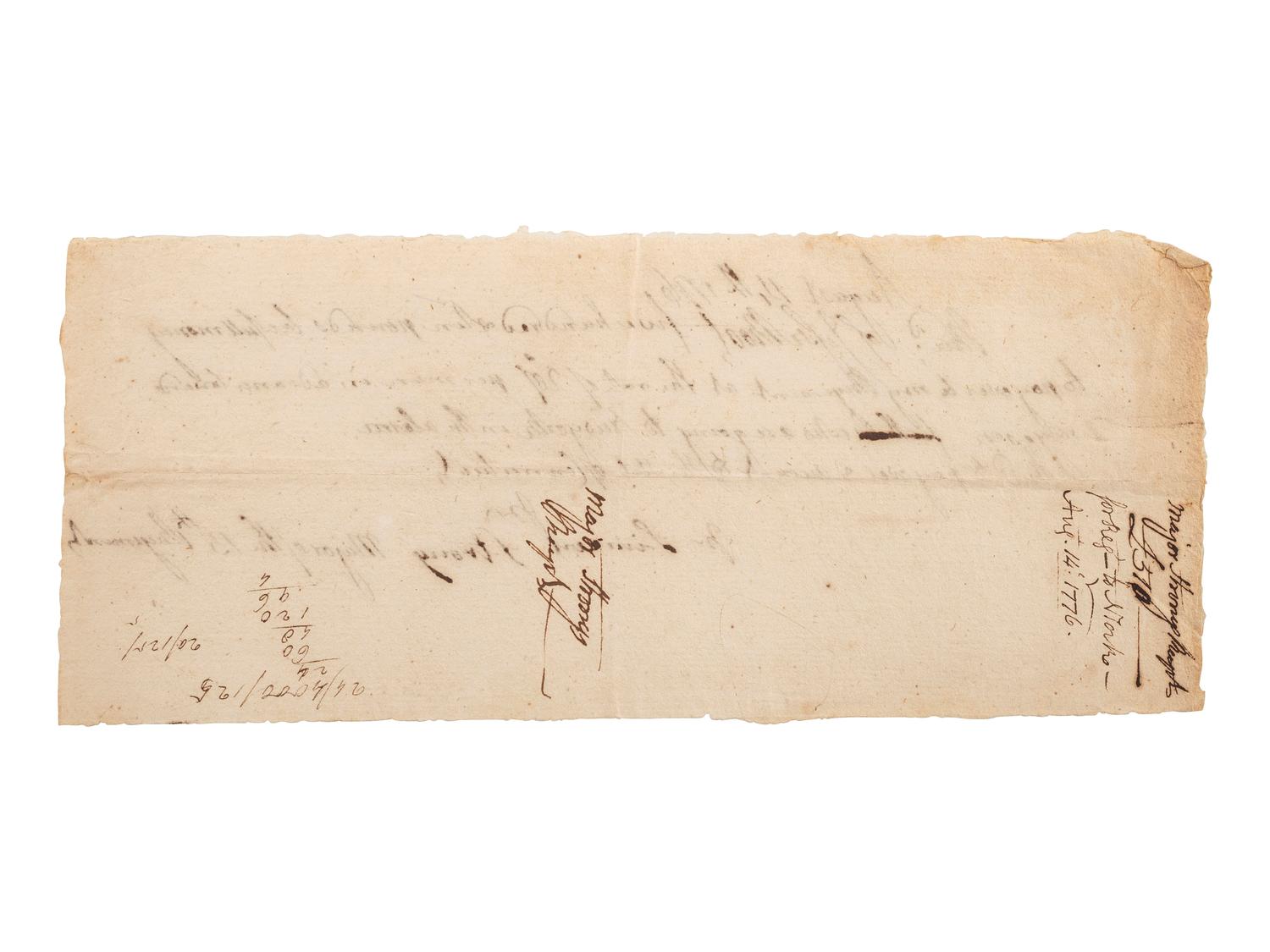 [REVOLUTIONARY WAR]. Documents related to payment of Connecticut soldiers.