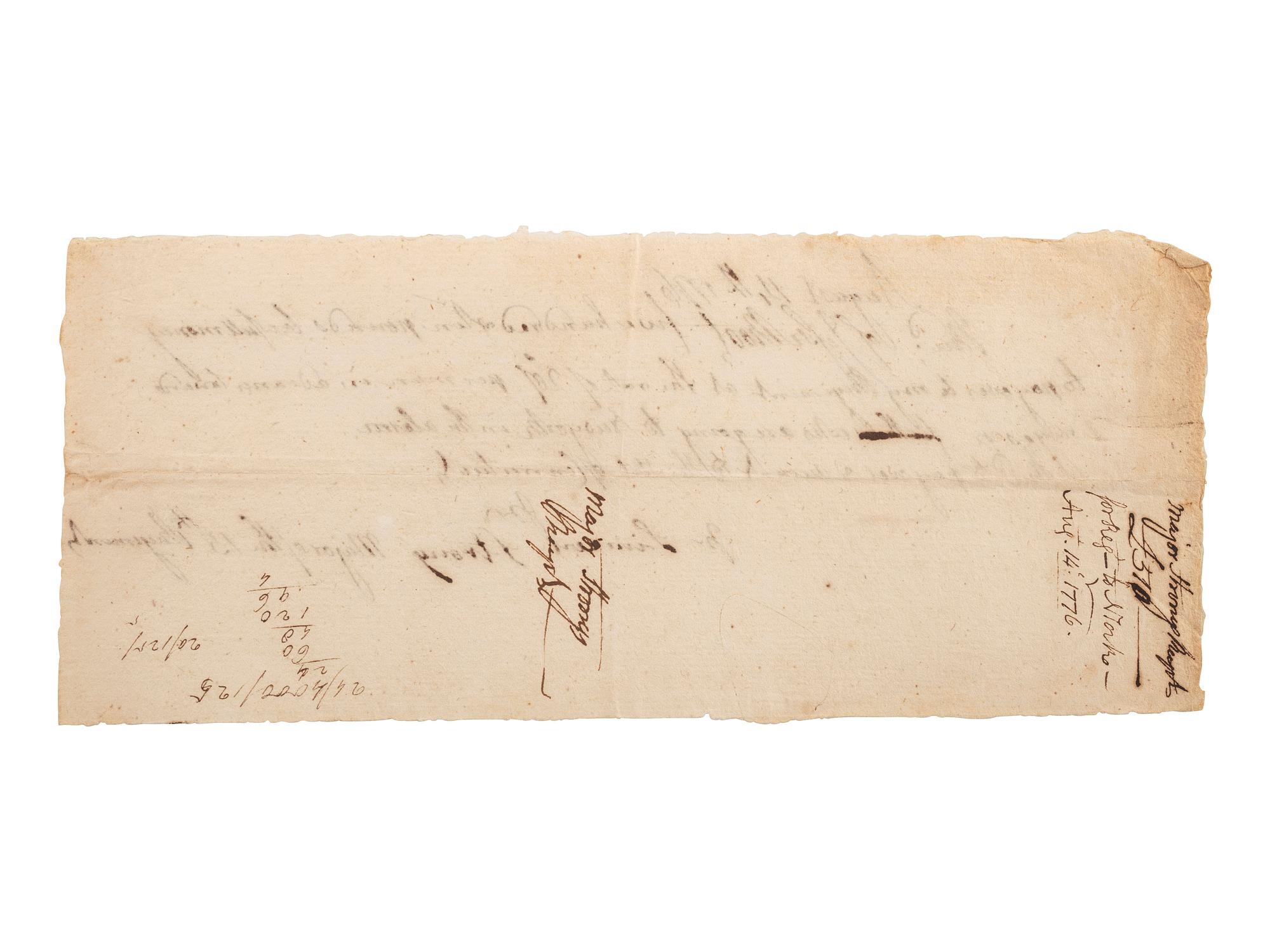 [REVOLUTIONARY WAR]. Documents related to payment of Connecticut soldiers.