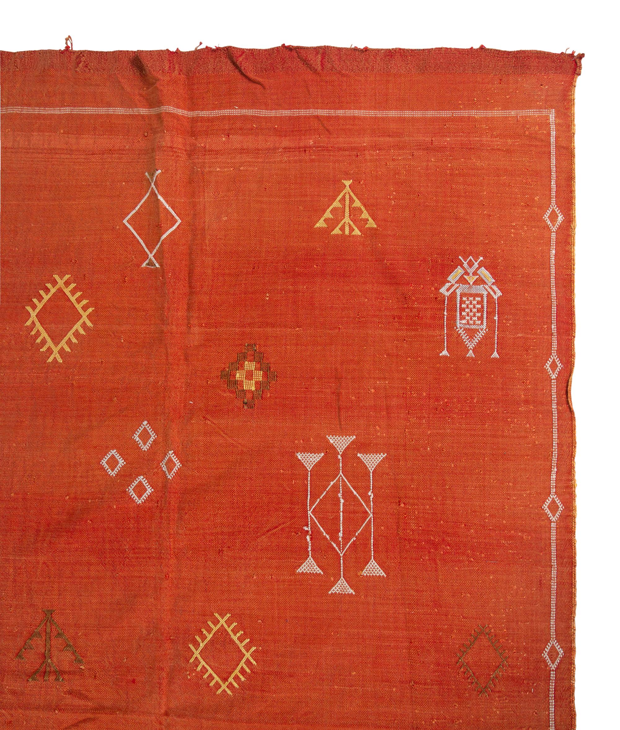 A Kilim Sabra or Silk and Wool Rug