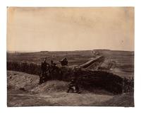 [CIVIL WAR]. [BARNARD, George N. (1819-1902), and GIBSON, James F. (1828-1905), photographers]. Confederate Fortifications on Heights of Centreville, Virginia . [Washington, DC: Brady & Co., 1862].
