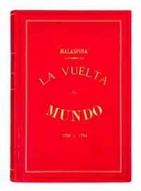MALASPINA, Alessandro (1754-1810). Viaje político-científico alrededor del mundo... Madrid, 1885. 1ST EDITION, 1ST ISSUE, PRES. COPY.