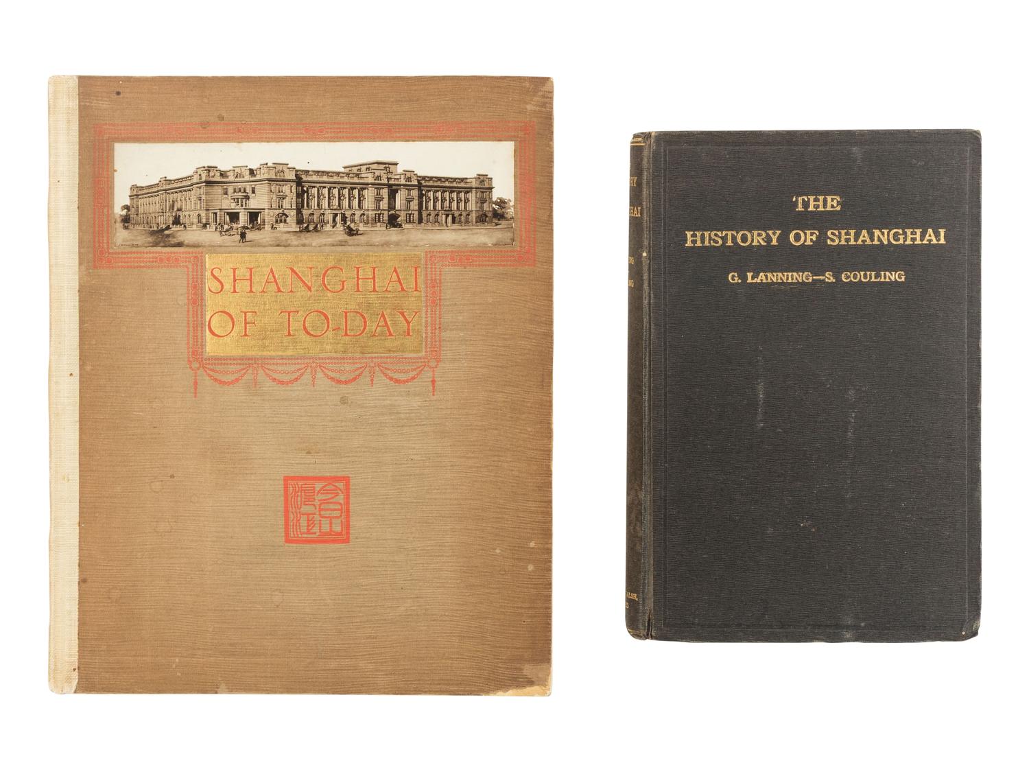GREEN, Owen Mortimer (1876-1959), editor. Shanghai of To-Day. A Souvenir Album of Thirty-Eight Vandyke Prints of the Model Settlement . Shanghai: Kelly & Walsh, 1927.