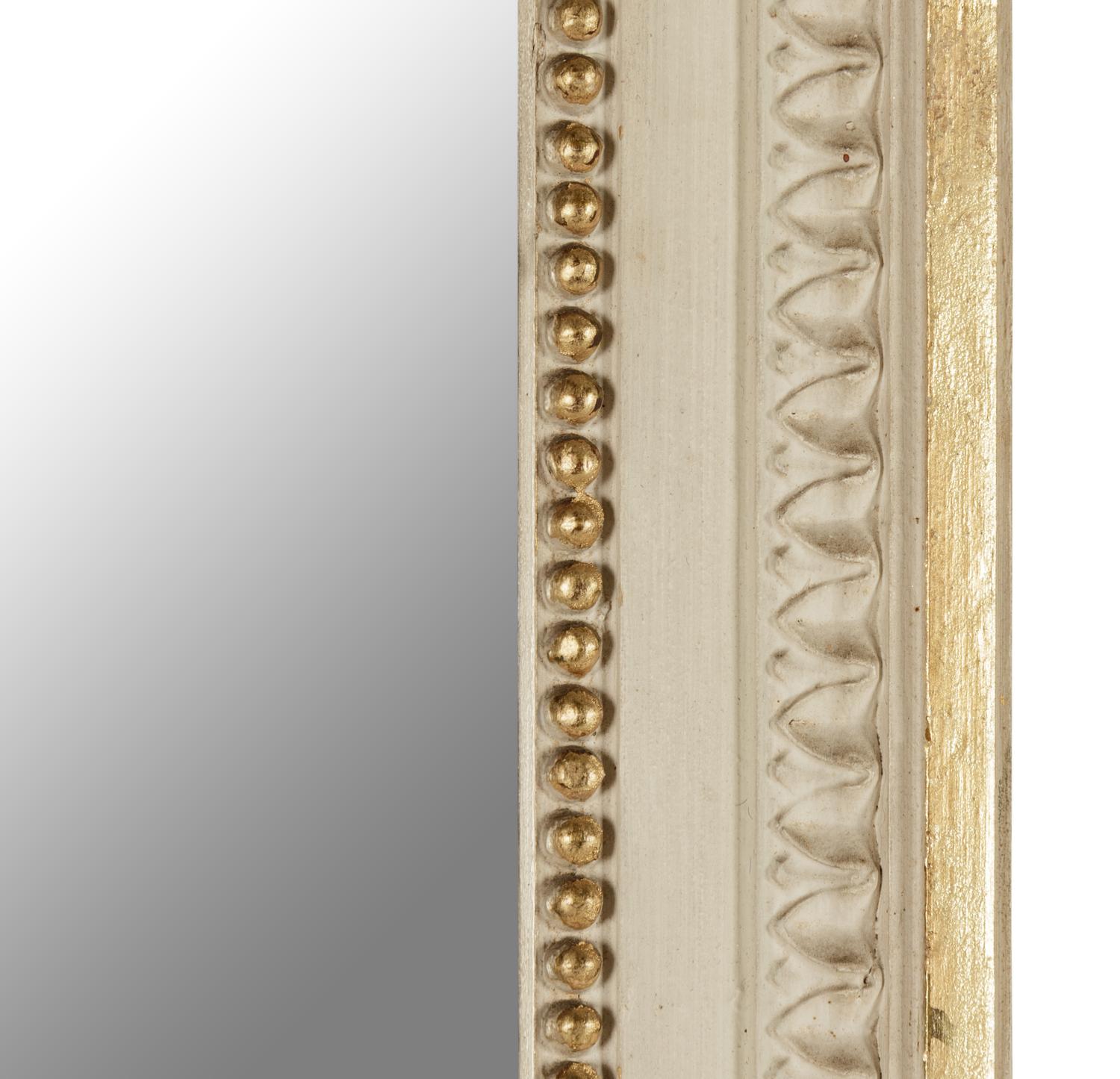 A White Painted and Parcel Gilt Pier Mirror