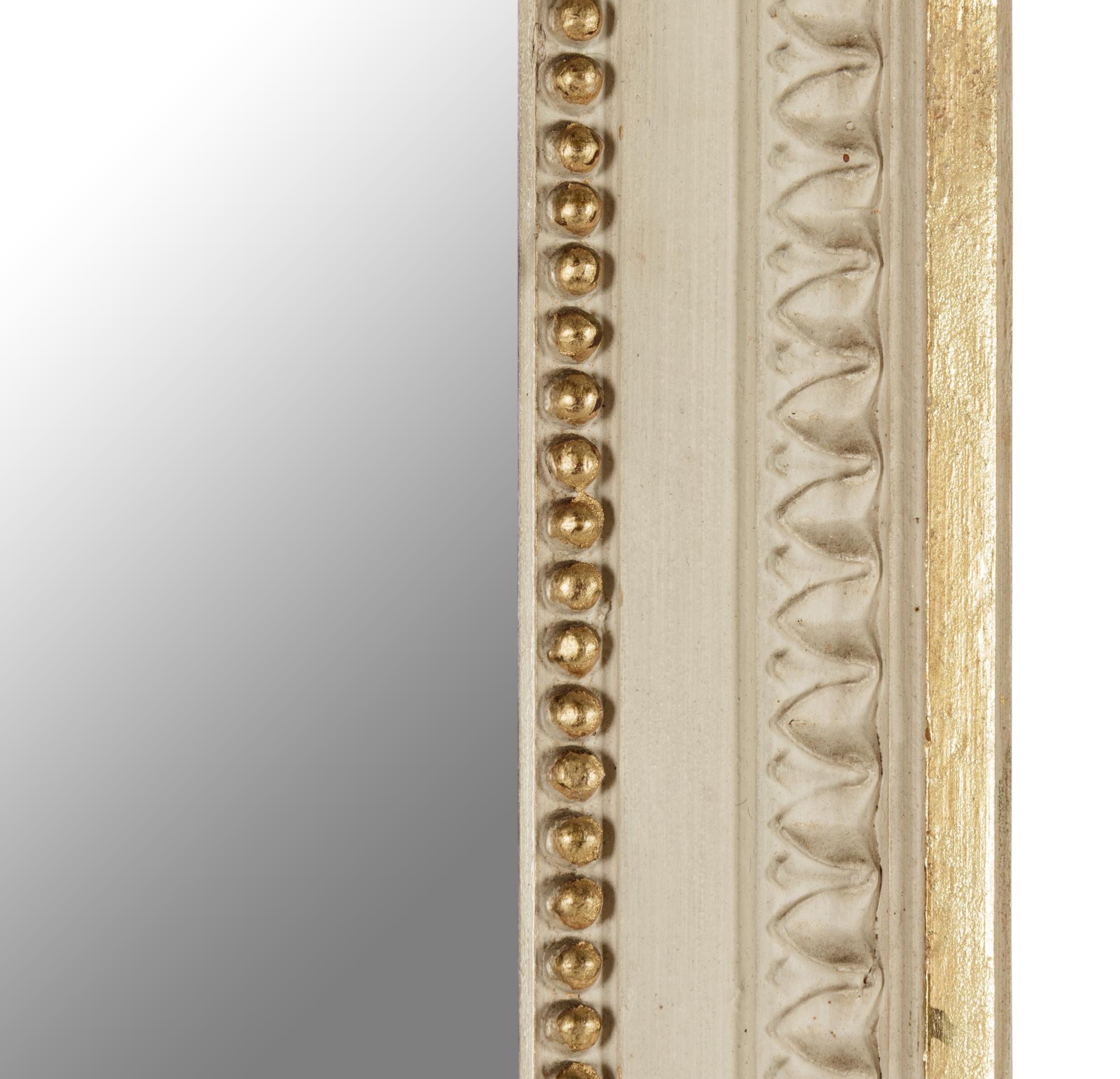 A White Painted and Parcel Gilt Pier Mirror