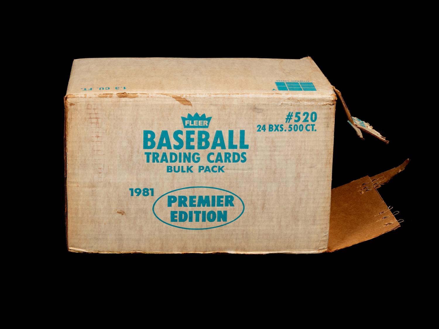 A 1981 Fleer Baseball Vending Box Case
