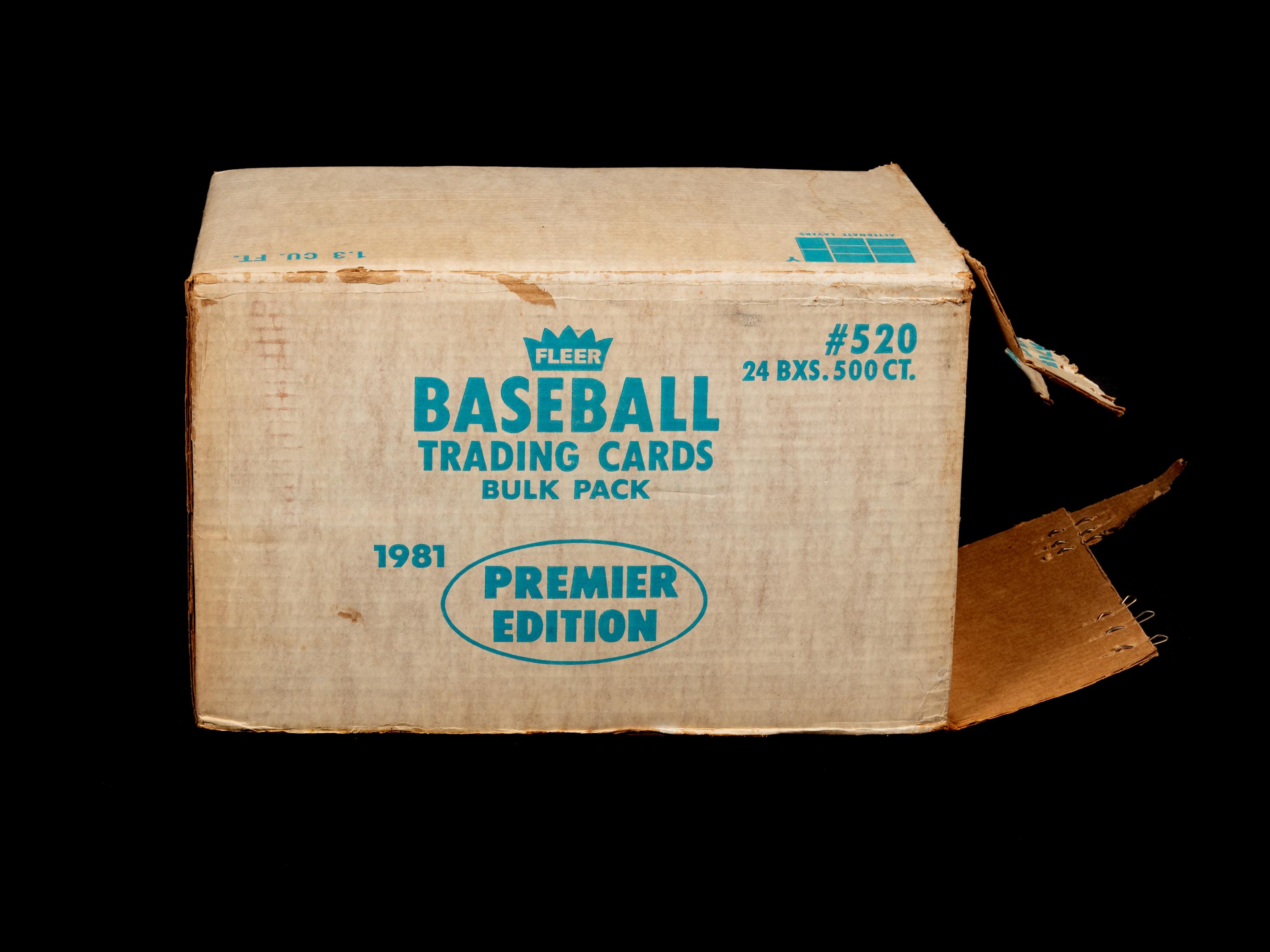 A 1981 Fleer Baseball Vending Box Case