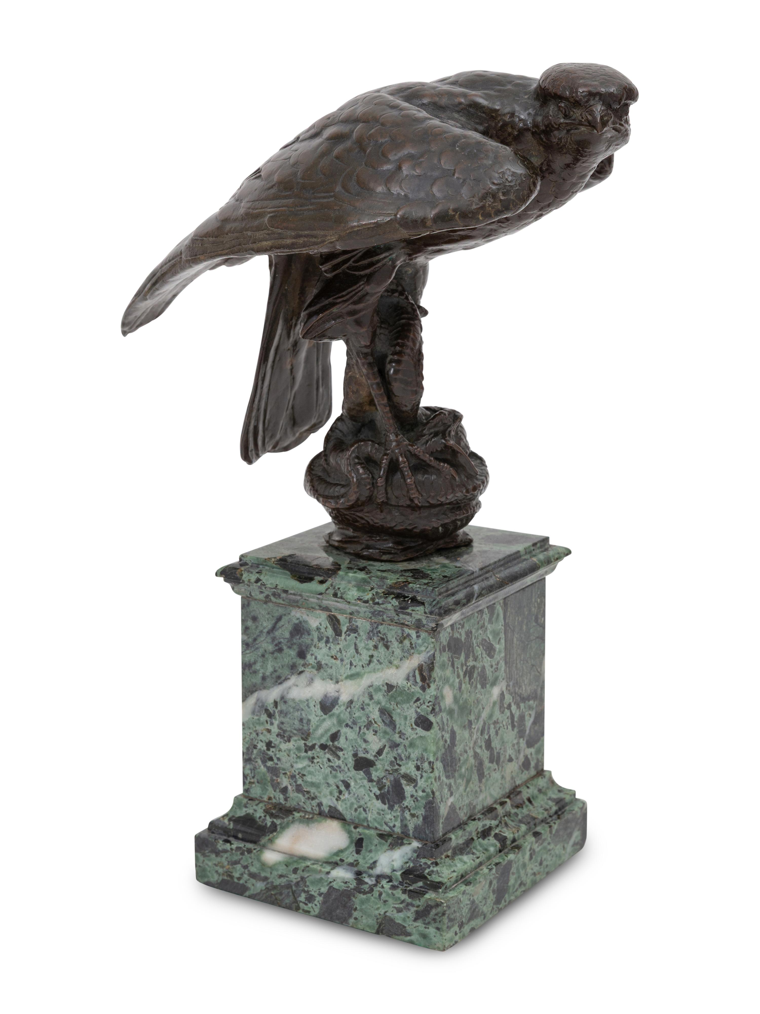 A French Bronze Model of an Eagle Clutching a Snake